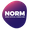 NORM's logo i en runde skæv form med gradient farver af mørkeblå og lyserød og med teksten Norm Critical Consulting